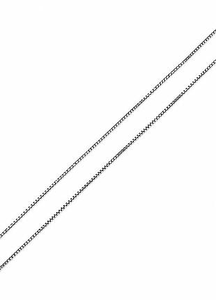 Срібний ланцюжок венеція 40 см (квадратне плетіння, box chain), 5 г, 925 проби
