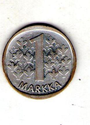 Финляндия δ республика финляндия (suomi) 1 марка, 1964 год серебро 0.350, 6.4g, ø 24mm no1965
