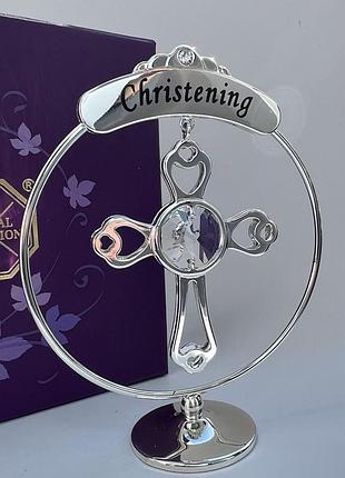 Фігурка з камінням swarovski хрест 9,5 см 1601949