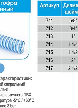 Гофрошланг спіральний гофрований сифонний (opak spiral) 3/4 (19мм) l50
