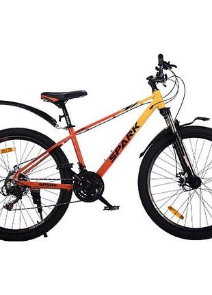 Велосипед spark astro (колеса - 26", алюминиевая рама - 15") желтый с оранжевым.