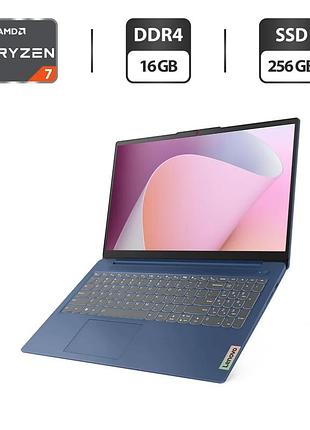 Ультрабук б-класс lenovo ideapad slim 3 15abr8 / 15.6" (1920x1080) ips touch / amd ryzen 7 7730u (8 (16) ядра по 2.0 - 4.5 ghz) /