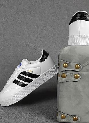 Adidas samba белые с чёрным
