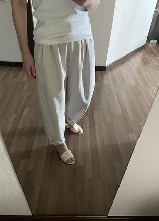 Штаны брюки baggy h&m premium massimo dutti