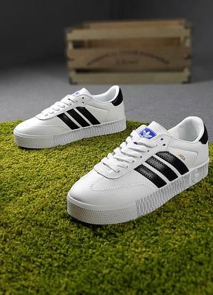 Adidas samba белые с чёрным