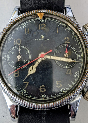 Часы военный glashütte chronograph uprofa59 1940i