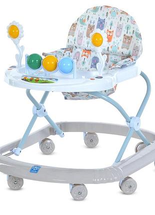 Детские ходунки m 5033-1(grey) с музыкой, колеса 8 шт