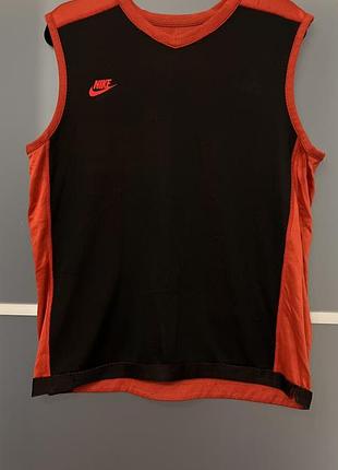 Двостороння баскетбольна майка nike чорного та червоного кольорів
