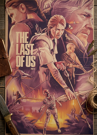 Плакат постер на крафтовой бумаге одни из нас (the last of us part ii) 42х30см