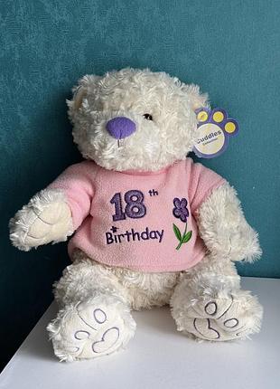 Ведмідь білий плюшевий 18th birthday новий cuddles collection