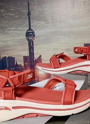 Спортивные босоножки skechers модель: arch fit (серийный номер/sn: 140251) (оригинал) цвет: теплый коралловый,размер 38, длина стельки 25 см