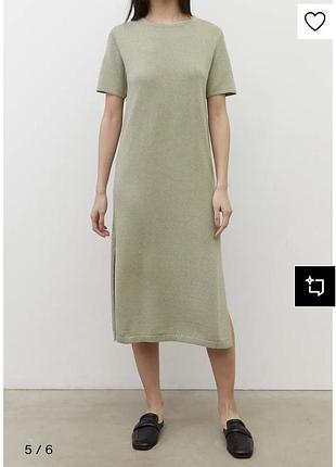 Стильное вязаное платье из смеси льна и коттона marc o'polo