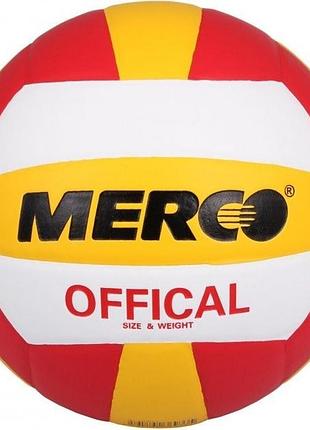 Волейбольный мяч merco official id36933, красный, размер (eu) - 5