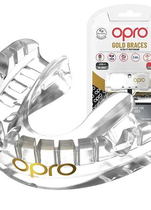 Капа opro gold braces под брекеты взрослая (вик 11+) clearl (art.102506006)