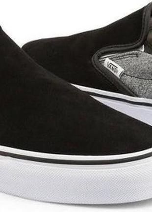 Чорні замшеві сліпони vans classic slip-on unisex розмір 36,5