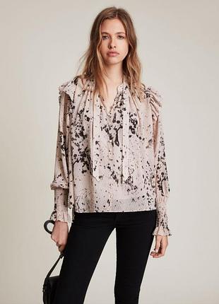 Allsaints-шифонова блуза, р.-36