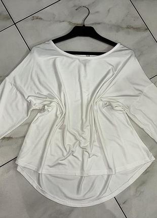 Женский вискозный лонгслив кофточка туника белая h&m xl-2xl (52-54)