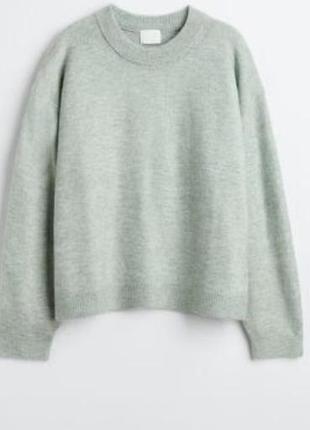 Светр кашеміровий zara s/m 100%-кашемір колір-мʼята дефект!!!!!!