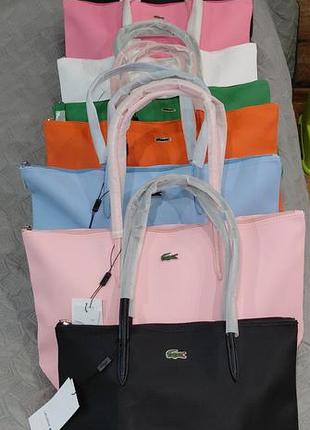 Сумка шоппер lacoste/шоппер лакостая