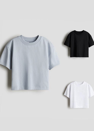 Новая кроп футболка h&amp;m на 8/10 лет плотная