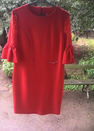Червона сукня з тонкого трикотажу,размер48