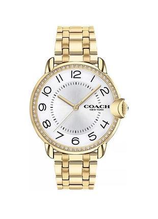 Coach arden quartz crystal white dial ladies watch жіночий брендовий наручний годинник коуч коач оригінал на подарунок дівчині дружині