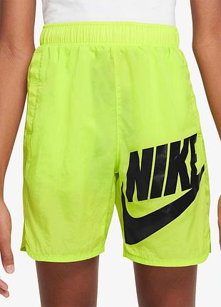 Шорты nike b nsw short w 923360-716 лайм. xl(158-170)