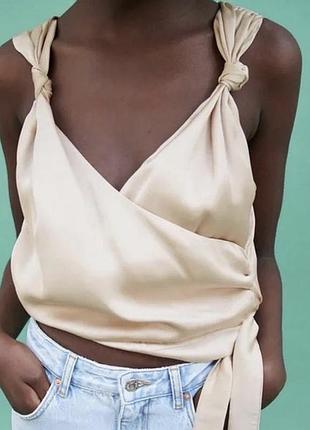 Атласний топ від zara