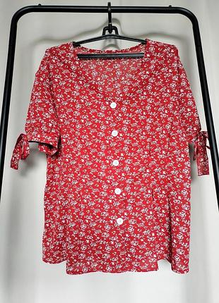 Яркая красная блуза от shein