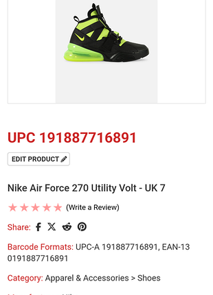 Кроссовки nike air force 270 utility volt