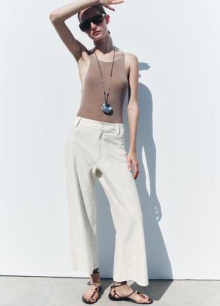 Штани від zara з вишивкою