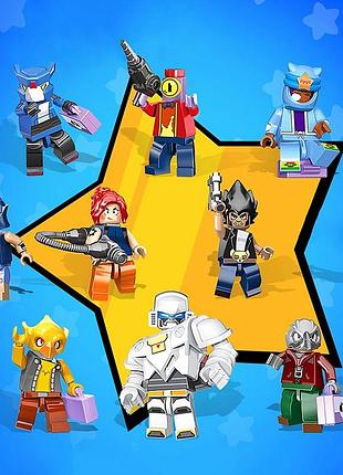 Набір фігурок brawl stars 9 шт сумісні з лего em737
