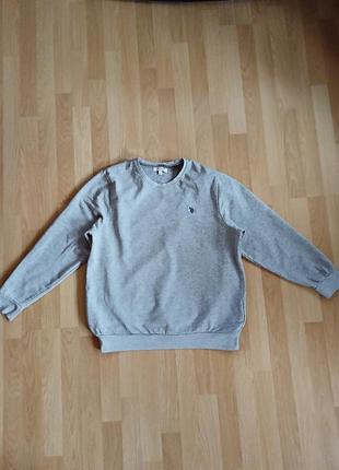 Базовый серый мужской свитшот polo ralph lauren