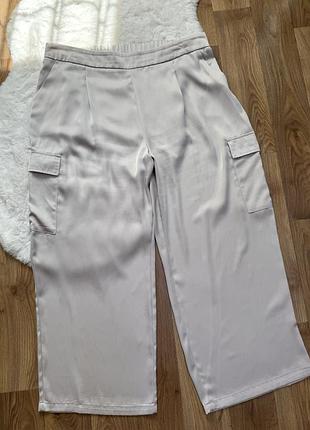 Жіночі атласні брюки 2/3xl ✨ стильні та ефектні