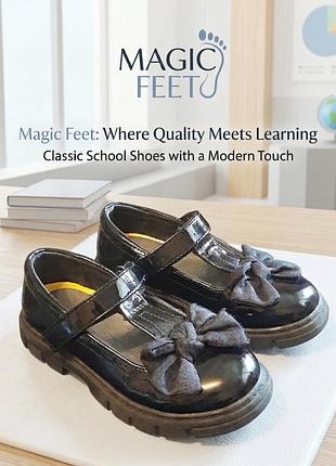 Дитячі ортопедичні туфлі,брендові мері джейн,стильні magic feet patent bow t-bar,сша,р.30-31 (13)