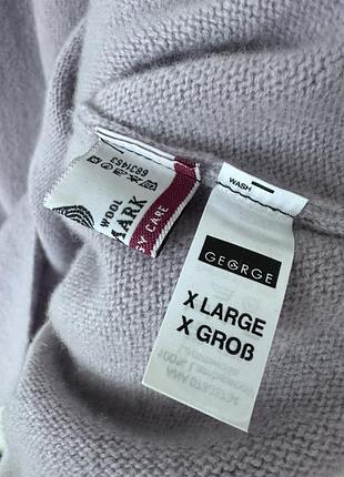 Бузковий светр хл 100% wool george 4