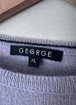 Бузковий светр хл 100% wool george 2
