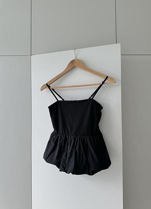 Чорний топ майка h&m розмір xs 6 балон балун