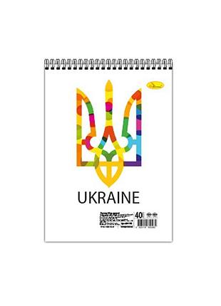Блокнот "герб украины" а6 ап-1907-6, 40 листов, пружина сверху