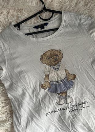 Жіноча футболка ральф лорен ralph lauren ведмідь теді