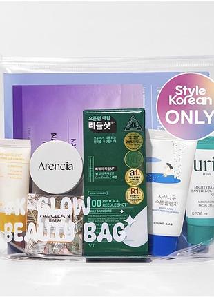 Тревел-набір, міні-косметичка, k-glow beauty bag — готовий корейський догляд в одній косметичці!