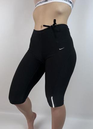 Оригинальные рефлективные капри бриджи велосипедки nike dri fit2 фото