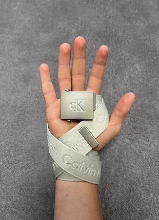 Ремінь calvin klein‼️ текстильний пояс ck для джинс