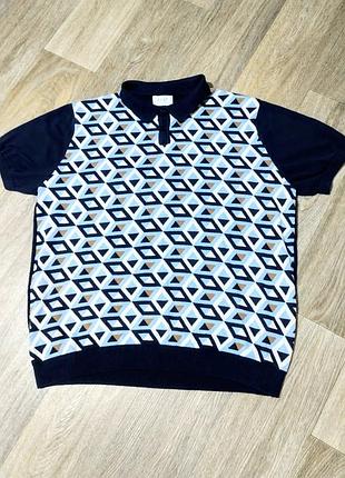 Мужское трикотажное поло easy est 1973 с принтом , размер l-xl , 100% хлопок