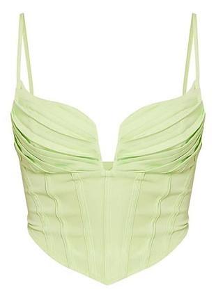 Салатовий корсет, топ prettylittlething xs s