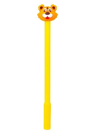 Ручка дитяча з іграшкою "тигр" c0117-v(yellow) гелева, синя