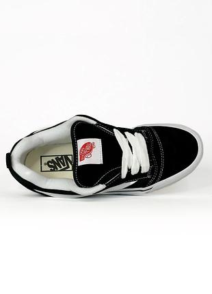 Vans knu skool black white 2