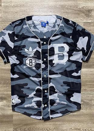 Adidas brooklyn nets nba camo jersey size m-l