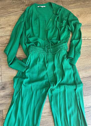 Костюм брючный, брюки + рубашка zara 4