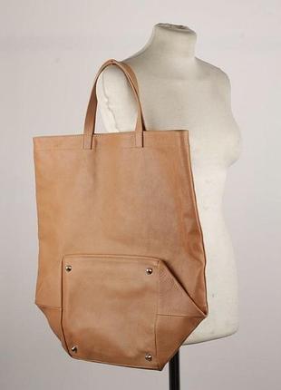 Оригінальна шкіряна сумка тоут maison martin margiela x h&m leather folded tote bag f/w 2009 (re-edition 2012)
